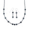 Genuine Sterling Silver Southwest Hematite Bead Necklace Set JX128500